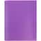 JAM Paper 9.5" x 11" Plastic 2 Pocket School POP Folders with Clasps, 6ct.